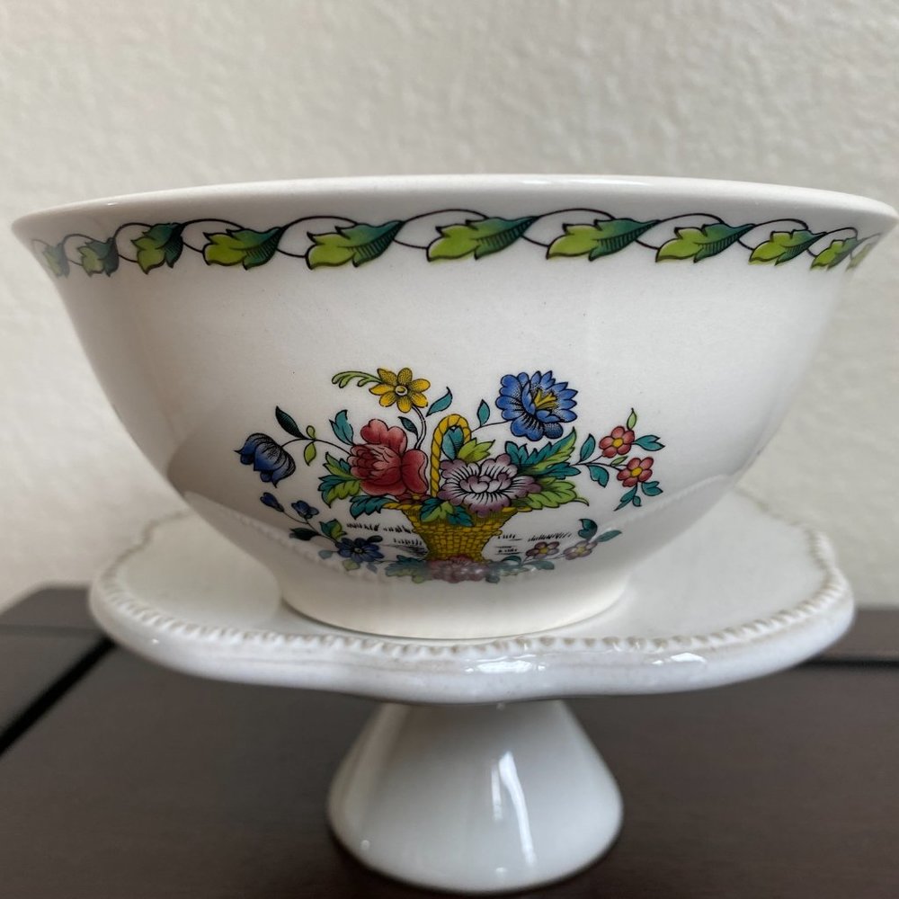 Vintage Spode Two Bone China Round Floral Bowls made in England